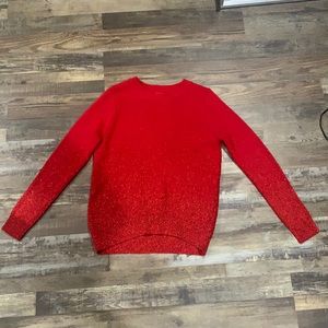 Red sparkly sweater